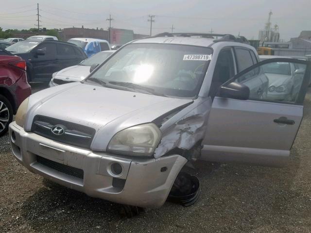 KM8JM12B46U250884 - 2006 HYUNDAI TUCSON GL SILVER photo 2