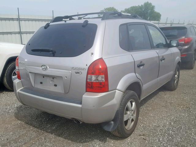 KM8JM12B46U250884 - 2006 HYUNDAI TUCSON GL SILVER photo 4