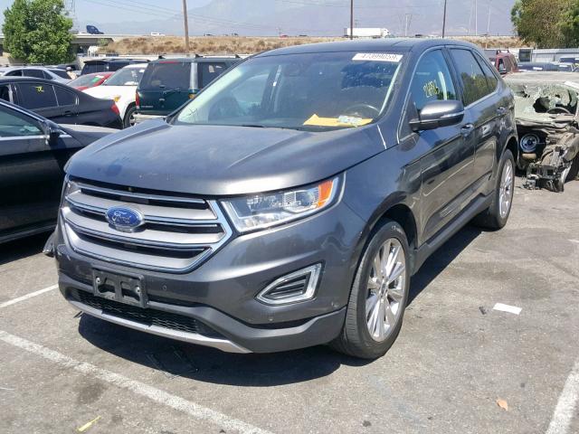 2FMPK4K8XHBB11227 - 2017 FORD EDGE TITAN CHARCOAL photo 2