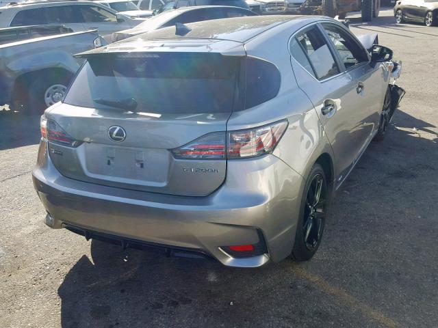 JTHKD5BH5G2264454 - 2016 LEXUS CT 200 SILVER photo 4