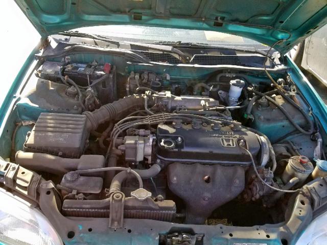 2HGEH2464PH507175 - 1993 HONDA CIVIC DX GREEN photo 7