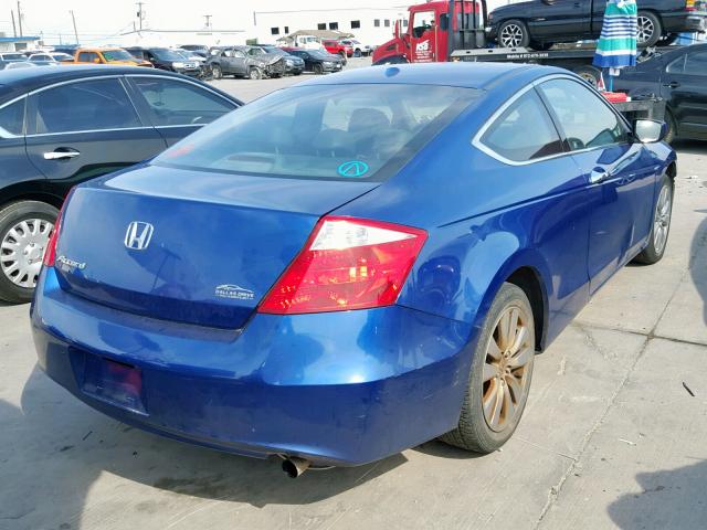 1HGCS12819A013848 - 2009 HONDA ACCORD EXL BLUE photo 4