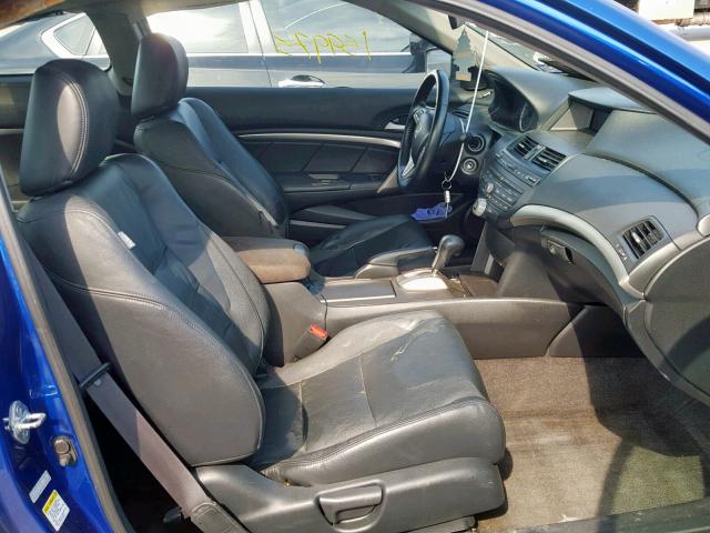 1HGCS12819A013848 - 2009 HONDA ACCORD EXL BLUE photo 5