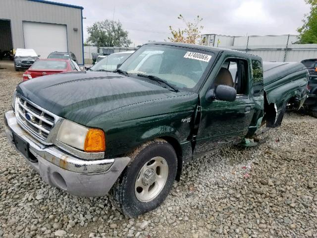 1FTZR15E81PA99974 - 2001 FORD RANGER SUP GREEN photo 2