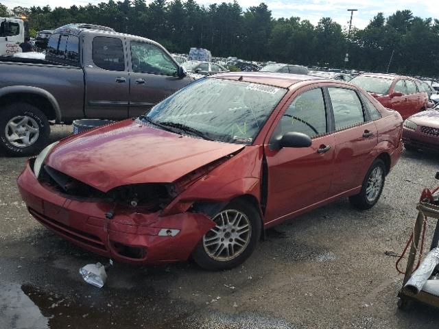 1FAFP34N95W125764 - 2005 FORD FOCUS ZX4 RED photo 2