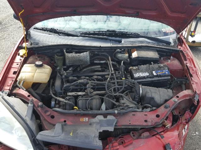 1FAFP34N95W125764 - 2005 FORD FOCUS ZX4 RED photo 7