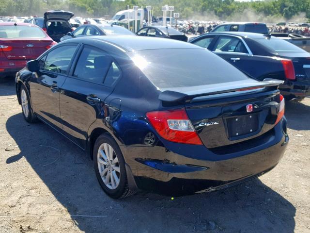 19XFB2F8XCE038425 - 2012 HONDA CIVIC EX BLACK photo 3