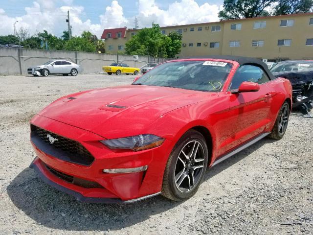 1FATP8UH3K5161462 - 2019 FORD MUSTANG RED photo 2