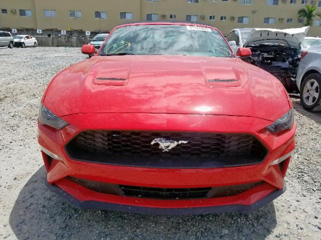 1FATP8UH3K5161462 - 2019 FORD MUSTANG RED photo 9