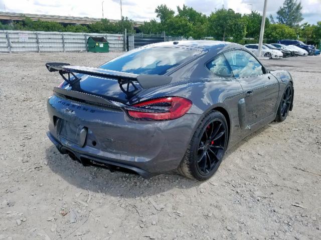 WP0AC2A80GK191557 - 2016 PORSCHE CAYMAN GT4 GRAY photo 4