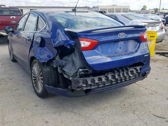 3FA6P0K91FR268104 - 2015 FORD FUSION TIT BLUE photo 3