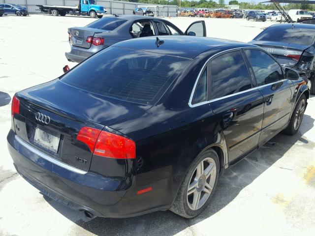 WAUAF78E88A072871 - 2008 AUDI A4 2.0T BLACK photo 4