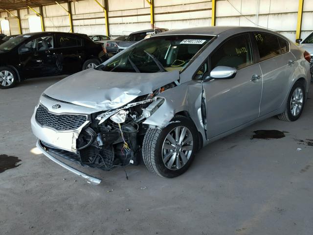 KNAFX4A84E5210349 - 2014 KIA FORTE EX GRAY photo 2