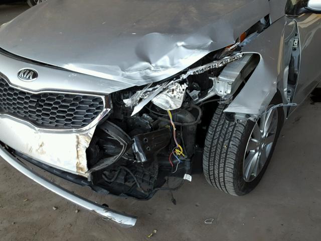 KNAFX4A84E5210349 - 2014 KIA FORTE EX GRAY photo 9