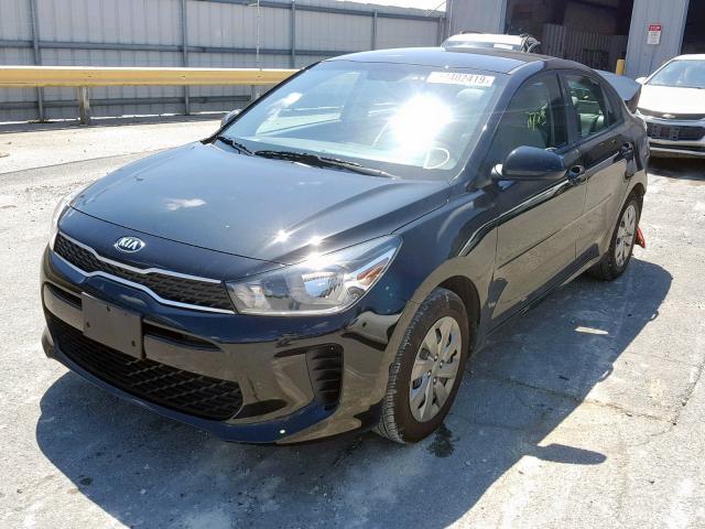 3KPA24AB4KE226879 - 2019 KIA RIO S BLACK photo 2