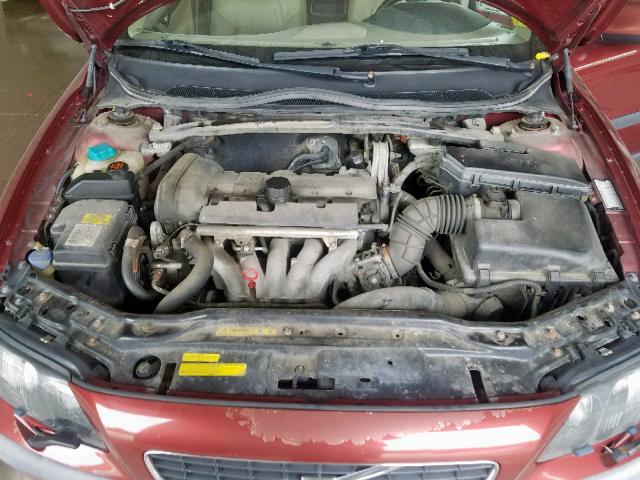 YV1RS61R722169953 - 2002 VOLVO S60 RED photo 7