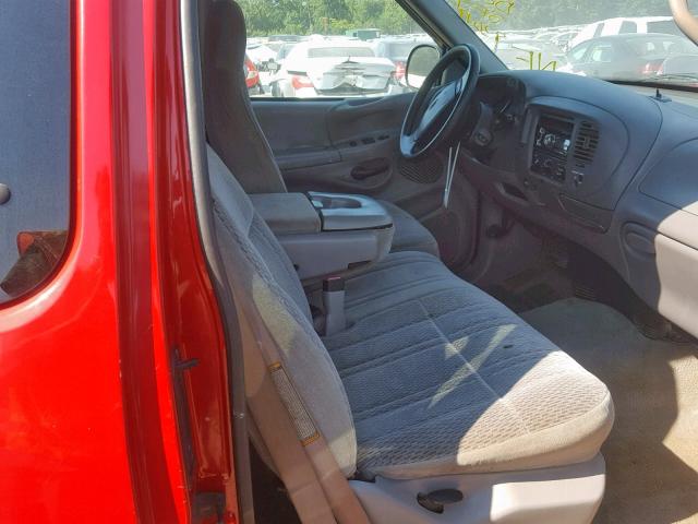 1FTZX1769WKB86086 - 1998 FORD F150 RED photo 5