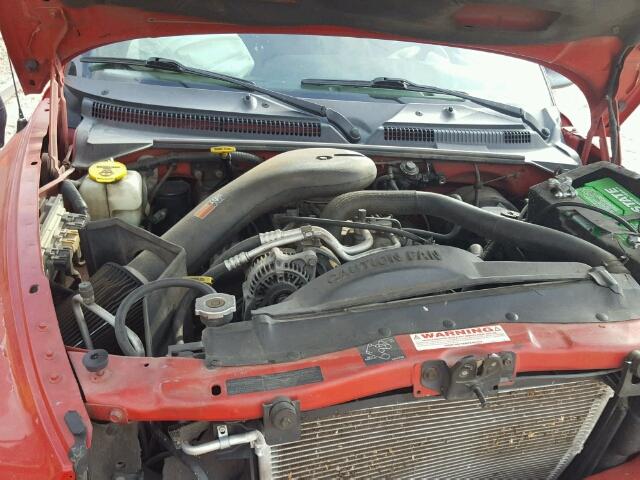 1B7GL22Z5XS300970 - 1999 DODGE DAKOTA RED photo 7