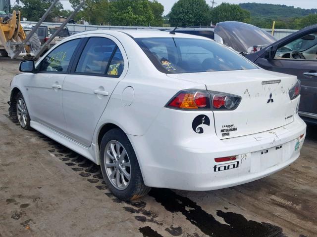 JA32V2FW1CU030038 - 2012 MITSUBISHI LANCER SE WHITE photo 3