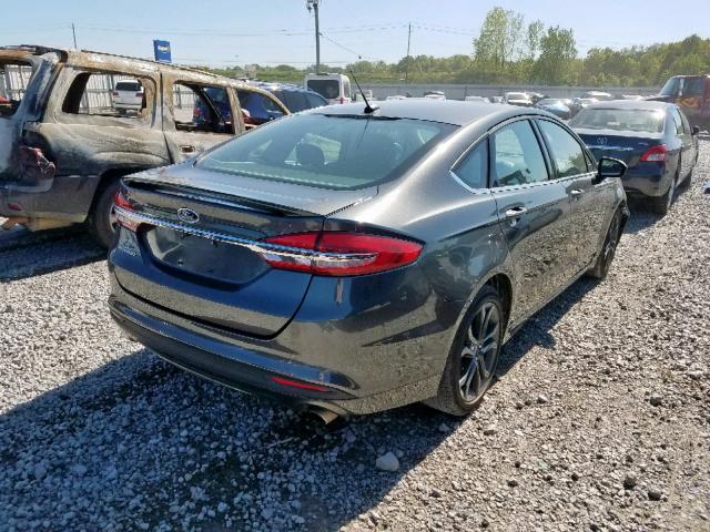 3FA6P0G72JR164611 - 2018 FORD FUSION S GRAY photo 4