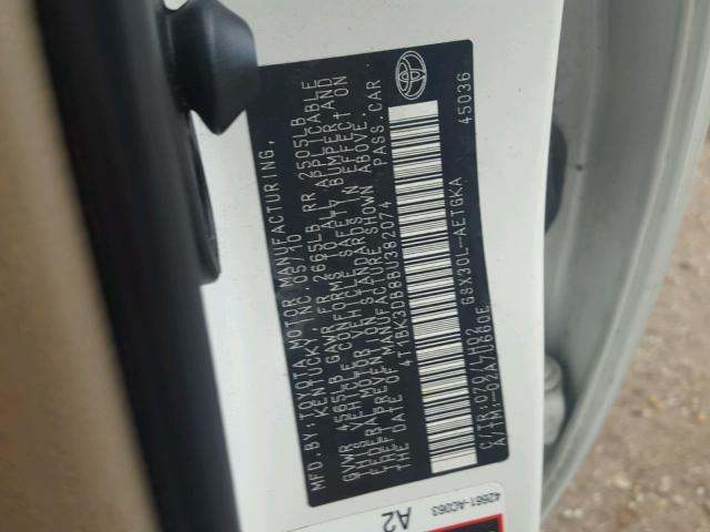 4T1BK3DB8BU382074 - 2011 TOYOTA AVALON BAS Ağ foto 10