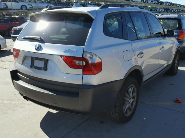 WBXPA73404WB25270 - 2004 BMW X3 2.5I SILVER photo 4