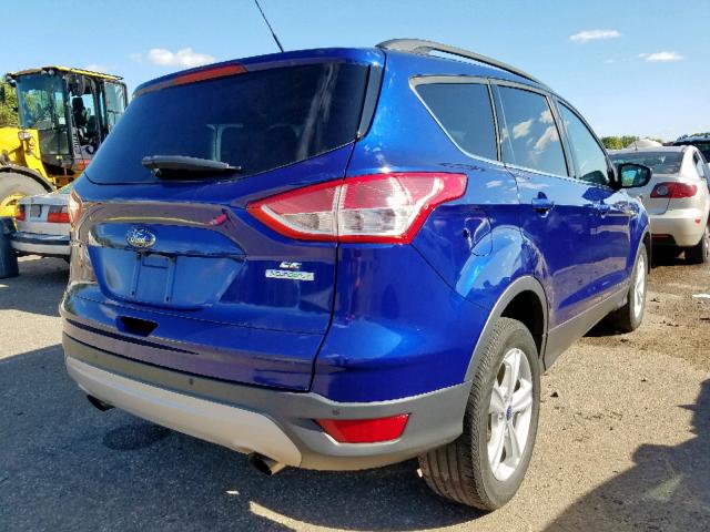 1FMCU0GXXFUC03687 - 2015 FORD ESCAPE SE BLUE photo 4