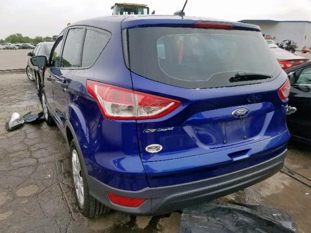 1FMCU0F72DUD50052 - 2013 FORD ESCAPE S BLUE photo 3