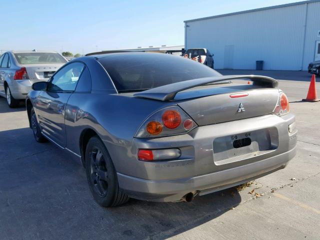 4A3AC44G13E021700 - 2003 MITSUBISHI ECLIPSE GS GRAY photo 3