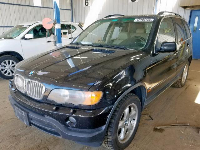 5UXFB33523LH44149 - 2003 BMW X5 4.4I BLACK photo 2