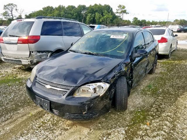 1G1AT58H797102024 - 2009 CHEVROLET COBALT LT BLACK photo 2