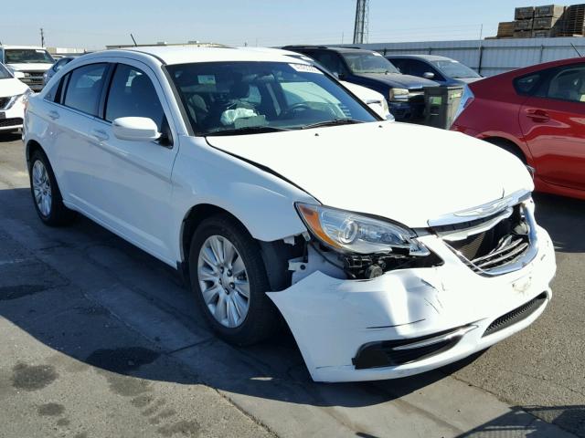 1C3CCBABXEN145352 - 2014 CHRYSLER 200 LX WHITE photo 1