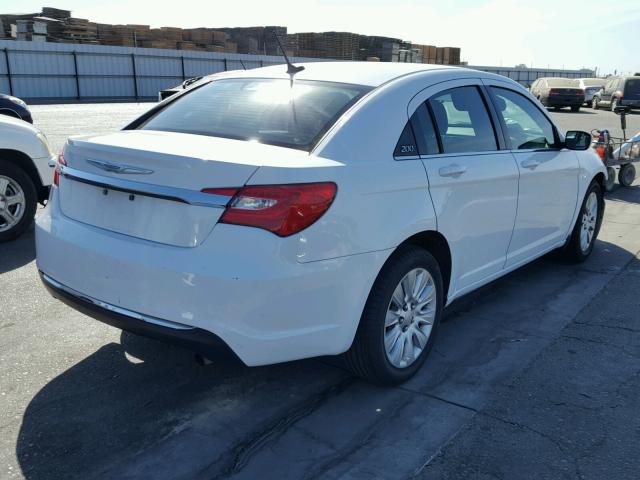 1C3CCBABXEN145352 - 2014 CHRYSLER 200 LX WHITE photo 4