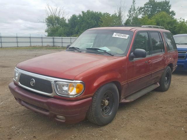 4M2ZU55P4WUJ46475 - 1998 MERCURY MOUNTAINEE RED photo 2