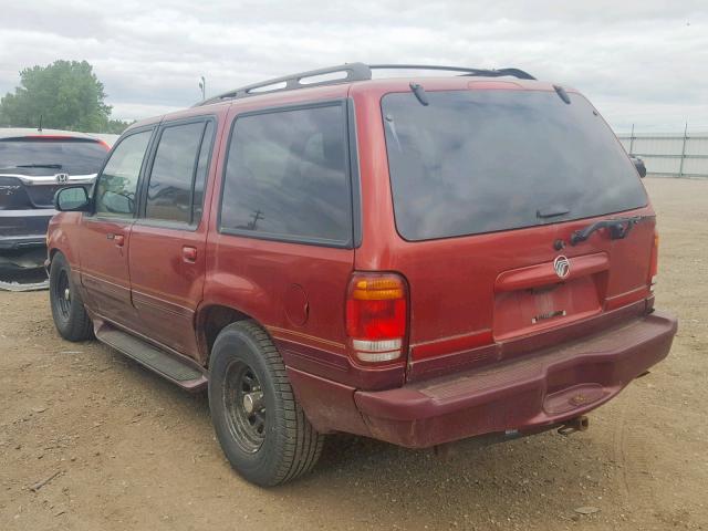 4M2ZU55P4WUJ46475 - 1998 MERCURY MOUNTAINEE RED photo 3