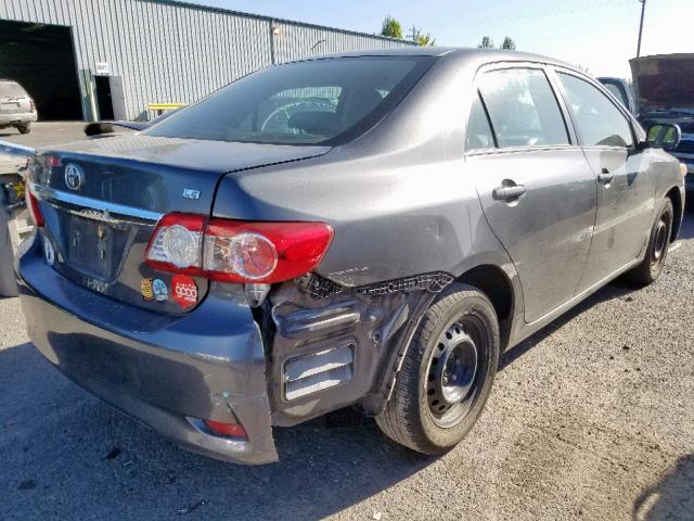 2T1BU4EE2BC630989 - 2011 TOYOTA COROLLA BA GRAY photo 4