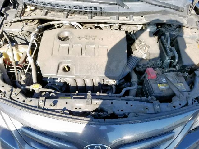 2T1BU4EE2BC630989 - 2011 TOYOTA COROLLA BA GRAY photo 7