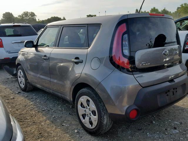 KNDJN2A24F7176986 - 2015 KIA SOUL GRAY photo 3