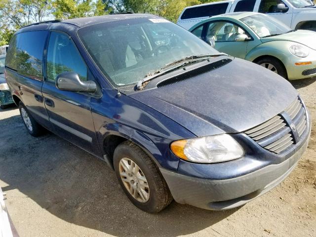 1D4GP25R55B187652 - 2005 DODGE CARAVAN SE BLUE photo 1