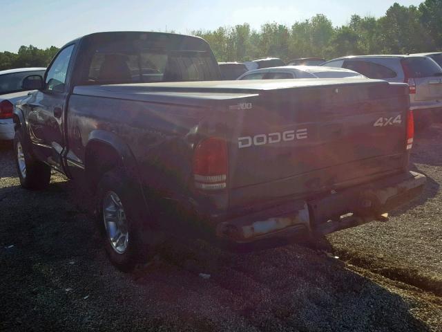 1B7GG26X71S168458 - 2001 DODGE DAKOTA BLACK photo 3