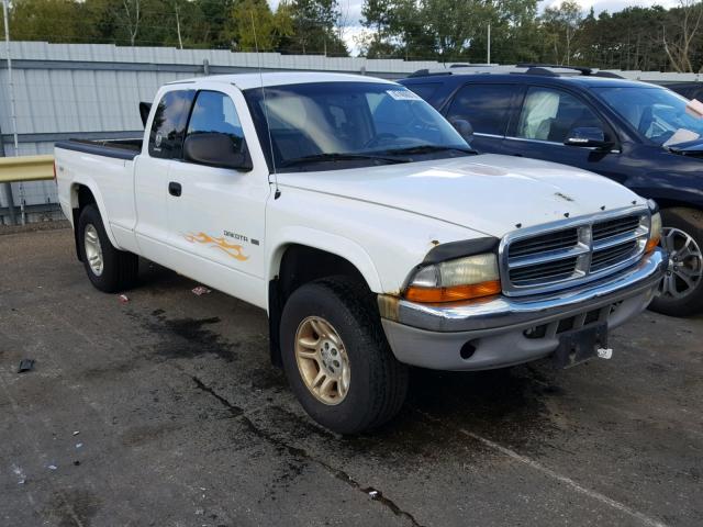 1B7GG22N61S330035 - 2001 DODGE DAKOTA WHITE photo 1