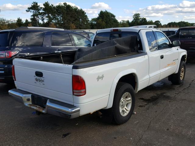 1B7GG22N61S330035 - 2001 DODGE DAKOTA WHITE photo 4