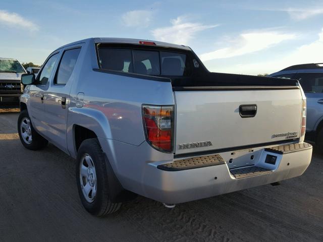 2HJYK16267H540045 - 2007 HONDA RIDGELINE SILVER photo 3