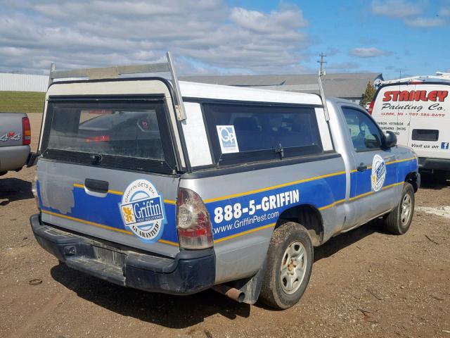 5TFNX4CN3BX006532 - 2011 TOYOTA TACOMA SILVER photo 4