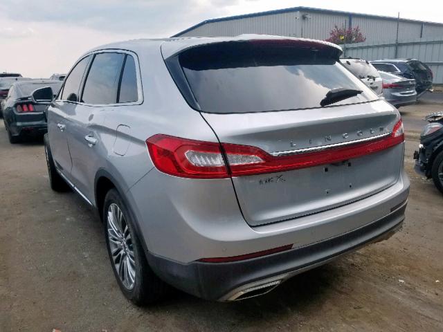 2LMTJ6LR0GBL20595 - 2016 LINCOLN MKX RESERV SILVER photo 3