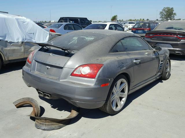 1C3AN69L54X004990 - 2004 CHRYSLER CROSSFIRE GRAY photo 4