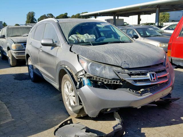 2HKRM4H7XEH633460 - 2014 HONDA CR-V EXL GRAY photo 1