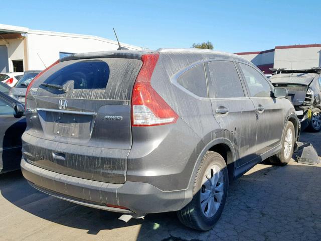 2HKRM4H7XEH633460 - 2014 HONDA CR-V EXL GRAY photo 4