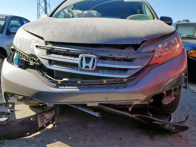 2HKRM4H7XEH633460 - 2014 HONDA CR-V EXL GRAY photo 9