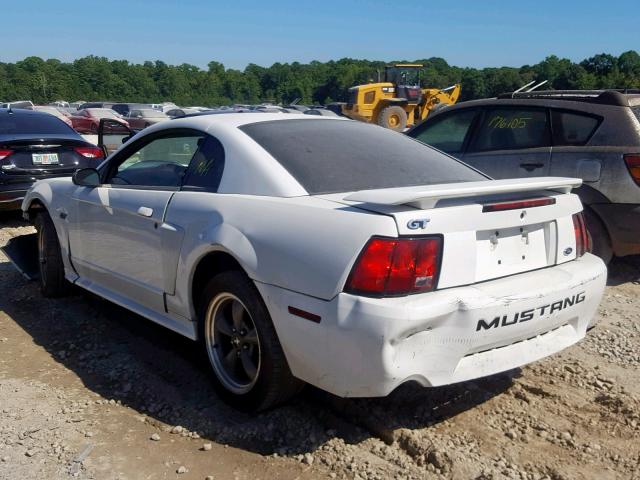 1FAFP42X31F162944 - 2001 FORD MUSTANG GT WHITE photo 3